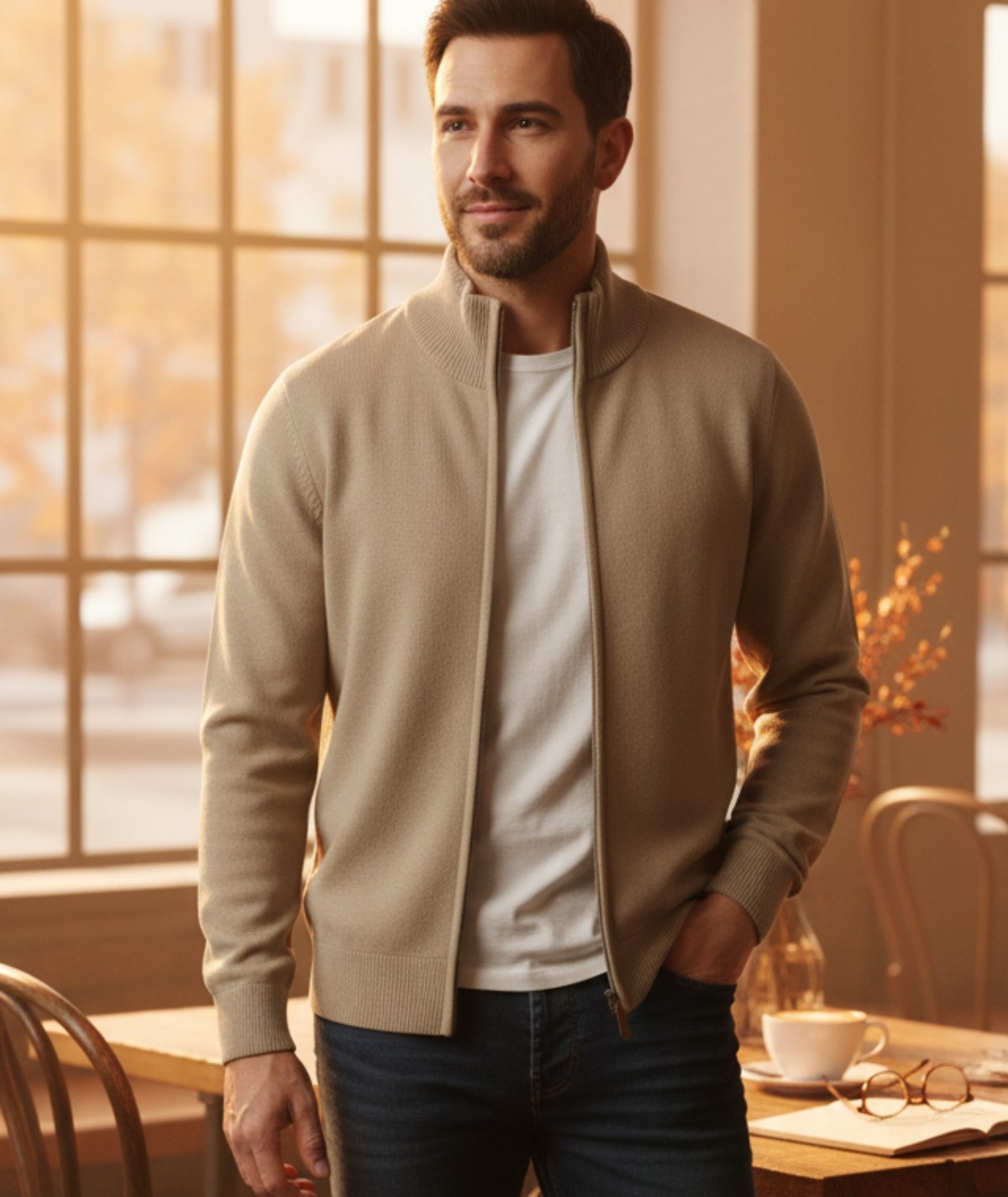 Gilet col cheminée