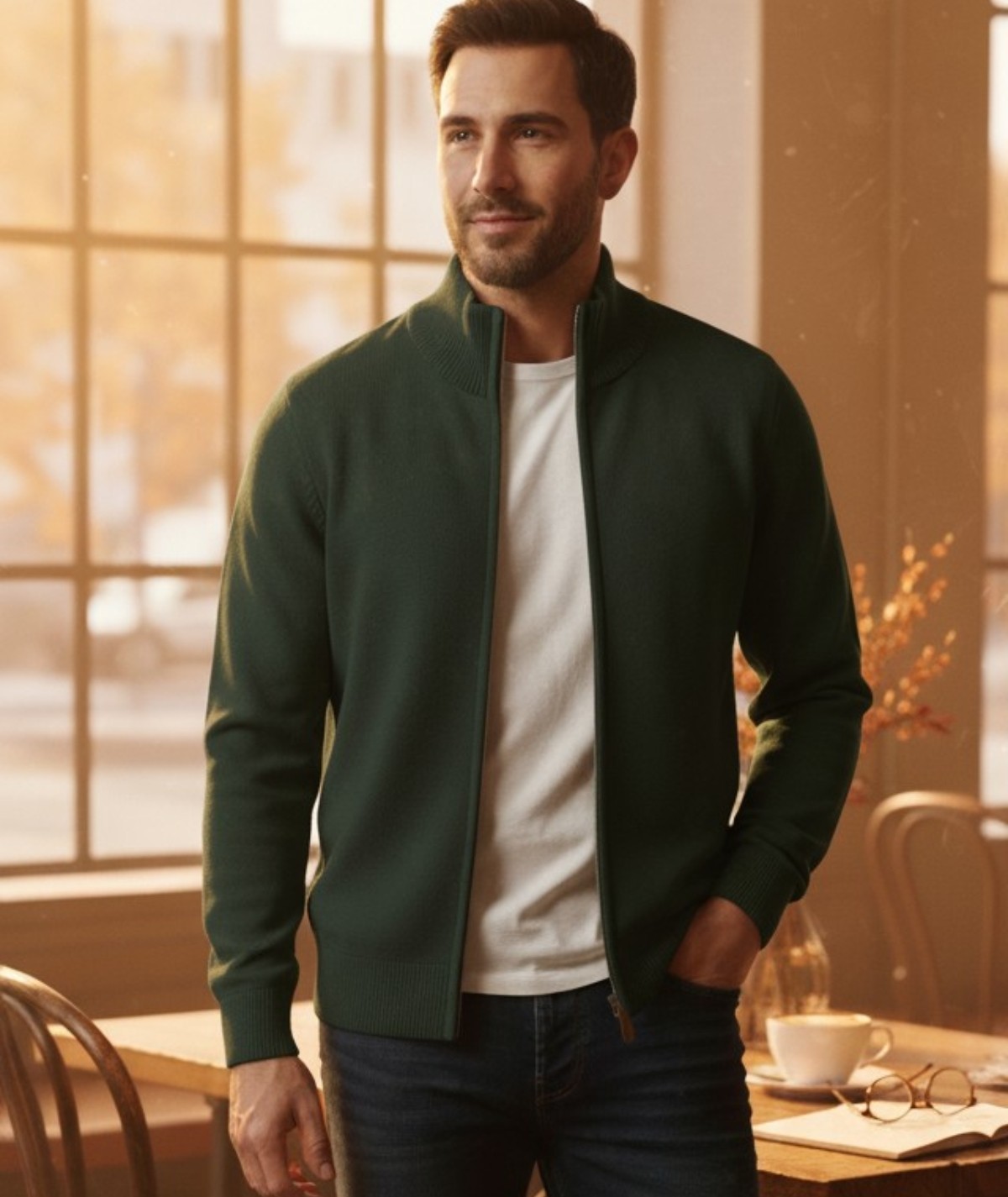 Gilet col cheminée