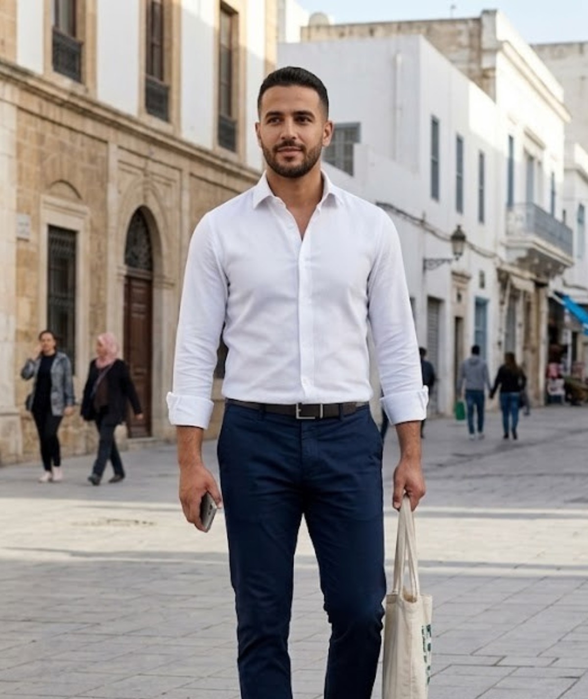 CHEMISE COL ITALIEN BLANC