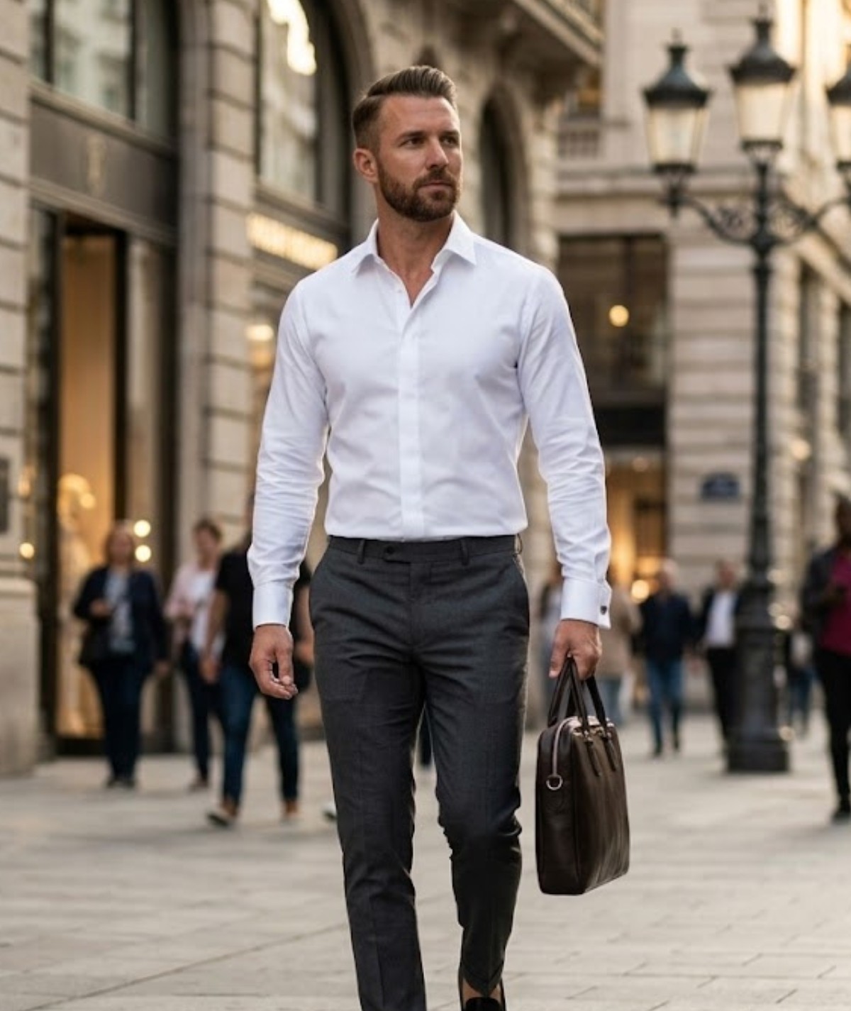 CHEMISE COL ITALIEN BLANC